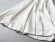 2025 spring striped white mid-length skirt umbrella skirt high waist zipper skirt slim beauty skirt A-line skirt versatile skirt