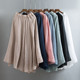 Retro Chinese style elastic waist double-layer cotton and linen tulle skirt spring literary style big hem skirt fairy long skirt versatile