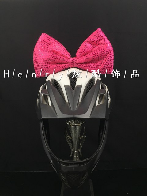 Children's balance car sliding adult motorcycle electric car ski helmet decoration headwear sequined big bow