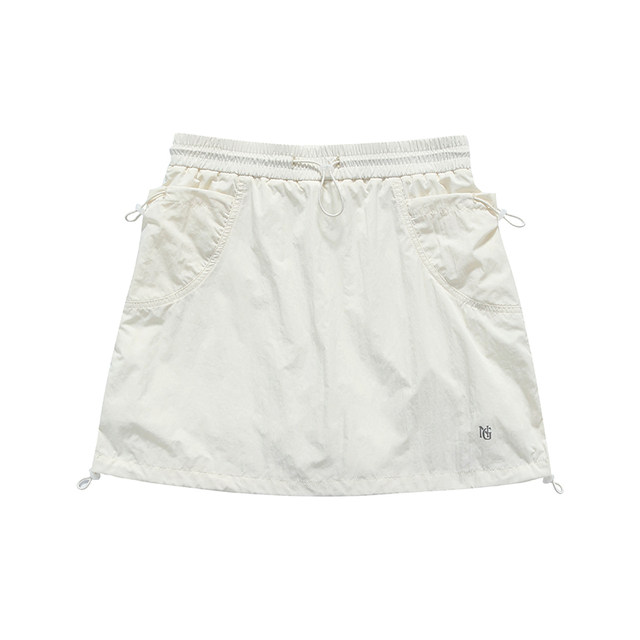 NKGC City Outdoor Japanese Large Pocket Drawstring A-line Skirt Comfortable Quick Dry Printed Small Label Sports Short Skirt for Women
