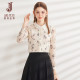 French puff sleeve shirt for women 2025 spring and autumn design sense rose printed shirt temperament retro long-sleeved top