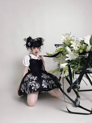 taobao agent [Lily JSK spot] Valentine's Day Diablo Dark Dress Hot Girl Printing Original CatCocoon Catcocoon