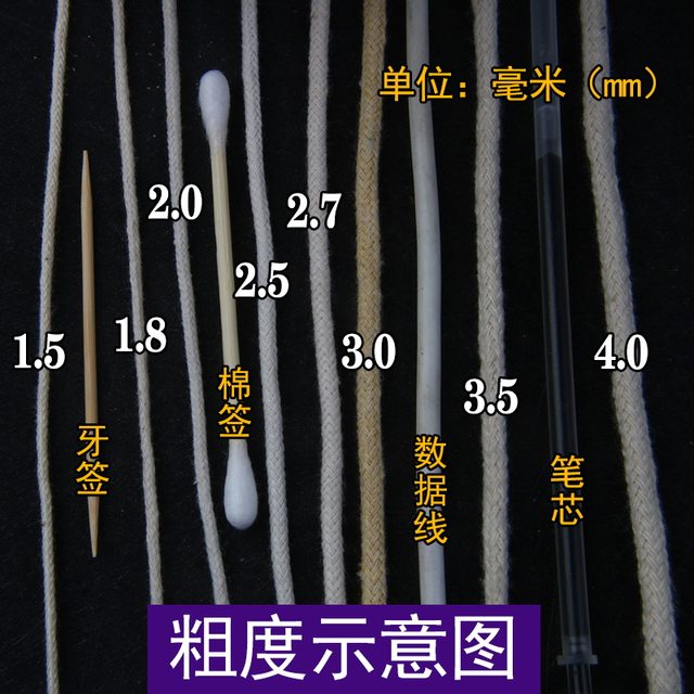 Core-enclosed cotton rope, Wenhua Buddhist bead rope, Xingyue Diamond cotton thread braiding rope, tie rope, ornament rope, bracelet rope