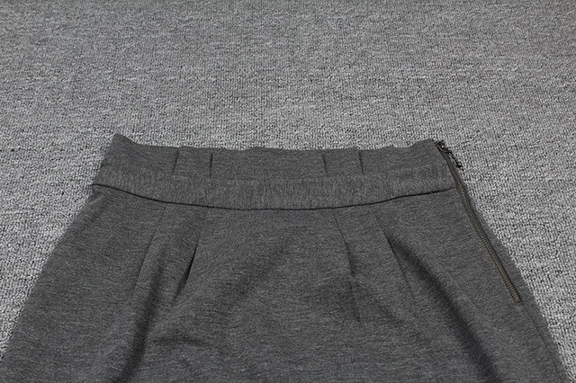 BR large size women's pleated slim side zipper commuting skirt short skirt hip skirt one-step skirt