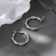 999 silver twist earrings niche new 2025 hot earrings for women light luxury high-end earrings