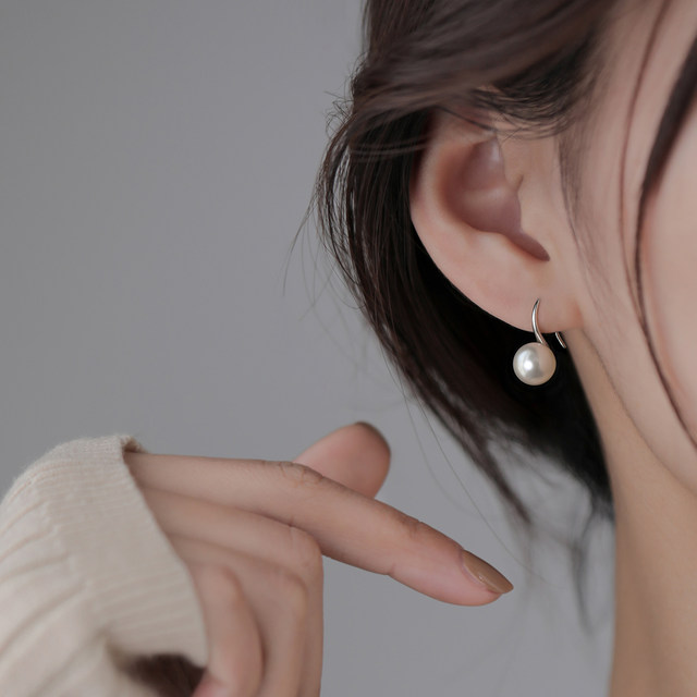 999 sterling silver Shijia pearl earrings for women light luxury high-end 2025 new hot earrings temperament earrings