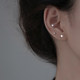 Lane Nan 999 Sterling Silver Ear Piercing Earrings 2025 New Hot Women's Earrings Don't Remove Ear Bone Stitch Earrings