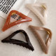 Simple and versatile geometric hollow triangle large hair clip for women fashion high-end hair clip niche shark clip