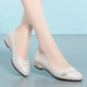 Flat-soled mom's leather shoes, genuine leather soft-soled wedge-heeled shoes, spring and autumn style, middle-aged and elderly women's shoes, large size 41-43