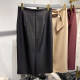 2024 new Korean self -slimming, thin waist lace tie splicing solid color mid -length suit skirt female autumn