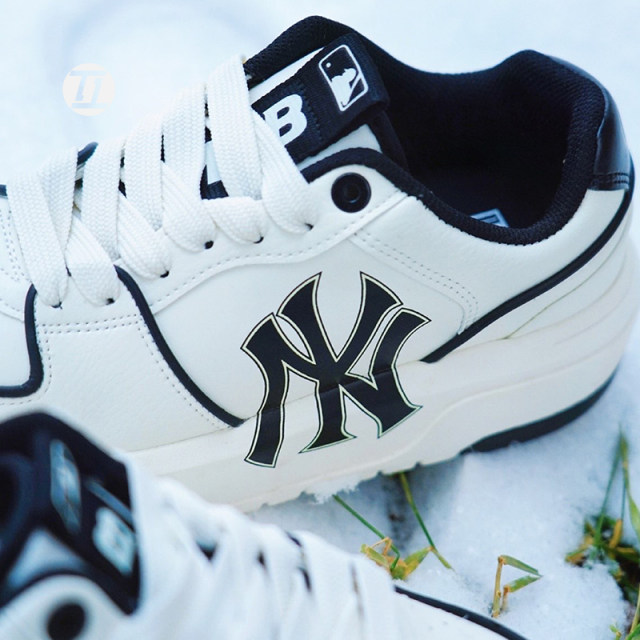 # Spot MLB Chunky liner retro black sneakers for men and women thick sole increased beige 3ASXCMN4N