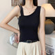 Black off-shoulder suspender vest for women in summer inner wear beautiful back design slim base and slim and off-shoulder top