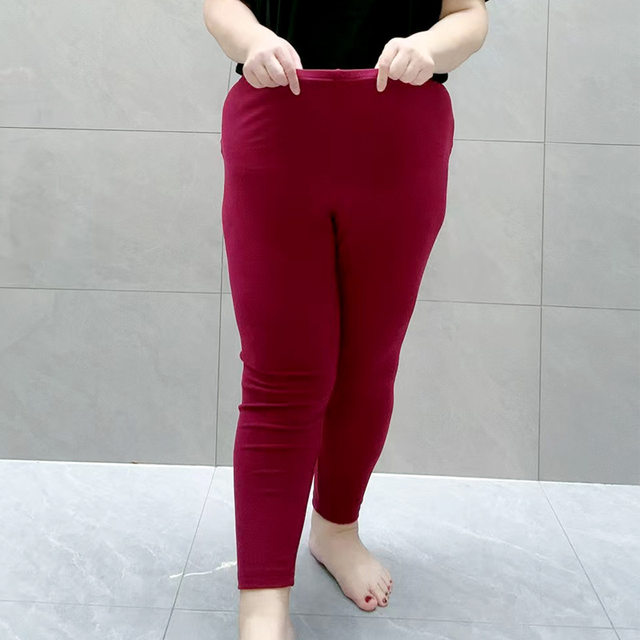 300-350Jin [Jin equals 0.5 kg] Super fat extra-large size German velvet thermal pants Fat mother high waist elastic winter thermal underwear set