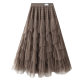 8828 Label European Skirt Women's Mid-length 2025 Spring and Summer Sweet Layered Puffy Cake Mesh Skirt