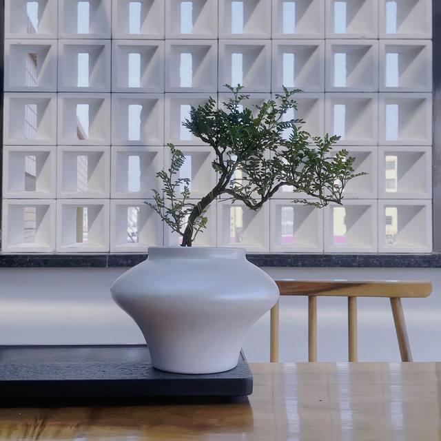 New Chinese Zen Ceramic Flower Pot High-end Bonsai Art Creative Flower Appliance Desktop Decoration Flowing Spring Maple Green Planting Pot