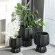 Nordic magnesium mud floor-standing large flowerpot minimalist cup-shaped soft decoration extra-large flower pot living room B&B shopping mall villa decoration