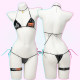 Nijihub leather bikini patent leather print strap underwear two -dimensional three -point home clothing pajamas
