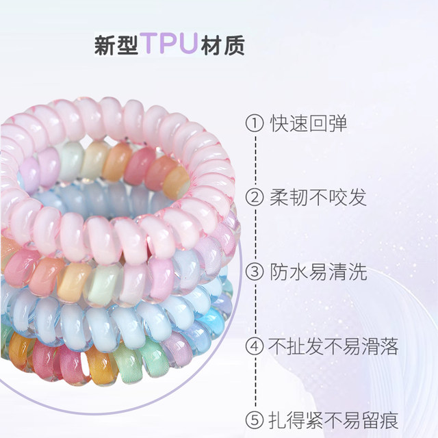 Advanced Korean version of phone cord hair band, women's seamless phone cord TT circle, comfortable elastic high ponytail M size hair accessory