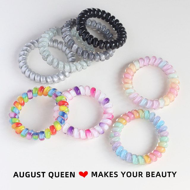 Advanced Korean version of phone cord hair band, women's seamless phone cord TT circle, comfortable elastic high ponytail M size hair accessory