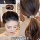 Simple temperament high ponytail head rope 2025 new high-end durable rubber band tying hair for women's hair rope hair ring leather case