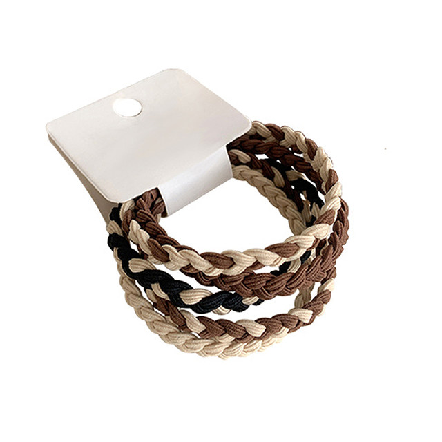 Simple temperament high ponytail head rope 2025 new high-end durable rubber band tying hair for women's hair rope hair ring leather case