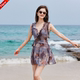 Couple set Skirt -style actress swimsuit with steel to gather conservative summer beach pants men's hot spring vacation
