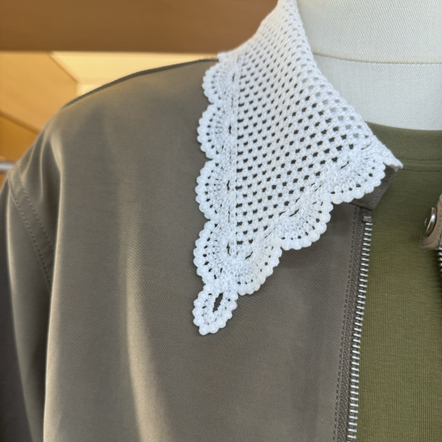 Lace lace lapel jacket for women European products authentic 2025 spring new design niche trendy brand jacket top