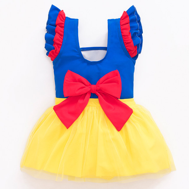 Swimsuit for children, girls, hot spring, princess, gauze skirt, quick-drying swimsuit, cute one-piece quick-drying bikini swimsuit