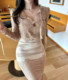 Korean-French light luxury early spring sexy dyed lace shawl satin mid-length skirt suspender set
