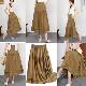 
2025 summer new style sweet lace hollow mid-length large hem skirt for women with high waist covering belly and slim skirt