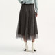 [Same style in the counter] Yifini/Yifei Houndstooth double-layer mesh commuter versatile A-line skirt and women's winter new
