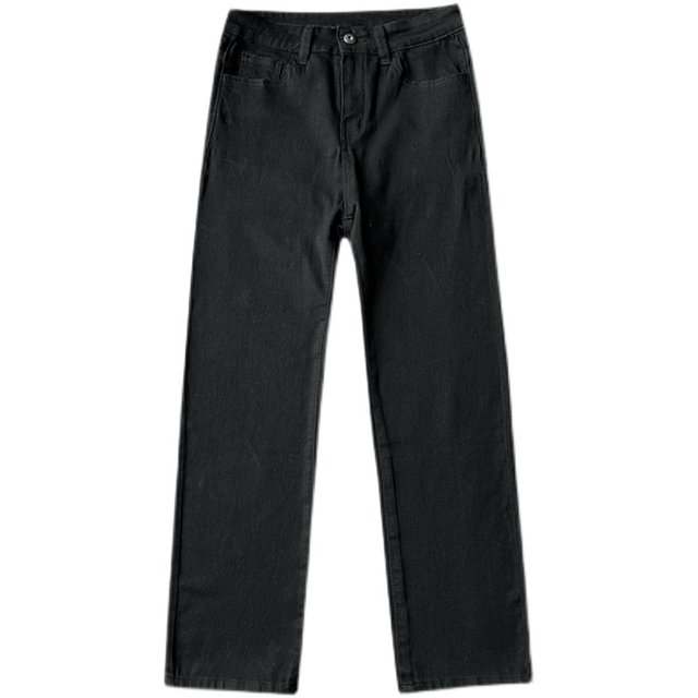 COCO large size jeans fat mm straight jeans women's 2025 spring and autumn new high-waist slimming nine-point pants elastic
