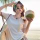 Longmei’s green V-neck modal short-sleeved T-shirt for women 2025 summer new loose slimming dopamine top
