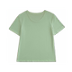 Longmei’s green V-neck ice silk cotton linen short-sleeved T-shirt women’s 2025 summer thin loose slim half-sleeved top