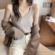 Summer 2025 new solid color suit with knitted base thin design top for women