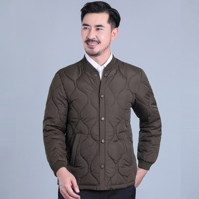 Dad wears small cotton-padded clothes under the body, elderly cotton-padded jackets, middle-aged and elderly down-padded jackets, men's inner liner to keep warm and cold-proof, winter clothes