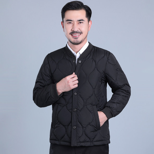 Dad wears small cotton-padded clothes under the body, elderly cotton-padded jackets, middle-aged and elderly down-padded jackets, men's inner liner to keep warm and cold-proof, winter clothes