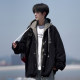 Japanese fake two-piece jacket men autumn teen loose hooded jacket large size boy baseball uniform men