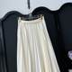 Fashion 25 early spring new heavy-form thin pleated yarn skirt double-layer pleated large skirt for women slim and fashionable commuting