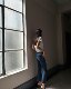 25 spring and summer new pepamack same style simple and versatile pure cotton round-neck white T-French flaky jeans