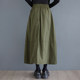 Spring and autumn new high -waisted half -body skirt fashion button skirt versatile irregular medium long A -line skirt foreign trade export
