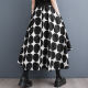 Discounted summer new loose dark solid color large polka dots personalized matching piece splicing casual versatile skirt umbrella skirt