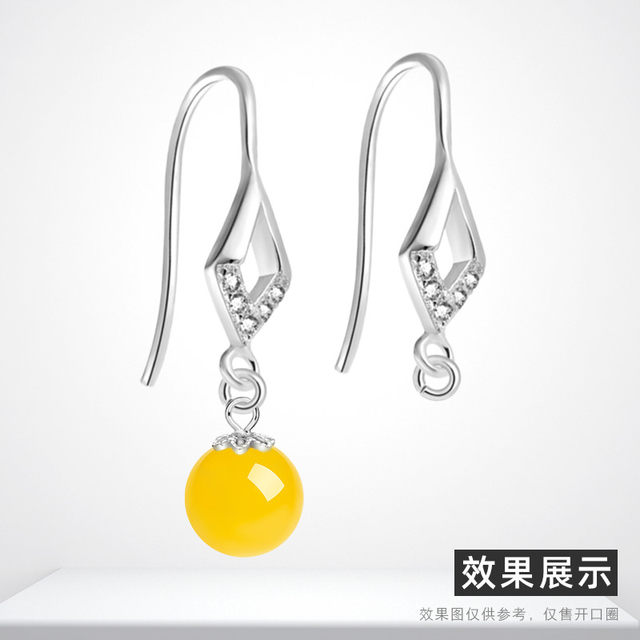 925 sterling silver movable ring necklace bracelet finishing connection ring handmade DIY jewelry ear hook accessories