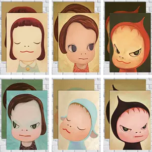 奈良美智 油挿し絵画 画 手跡 Whirledpies Com