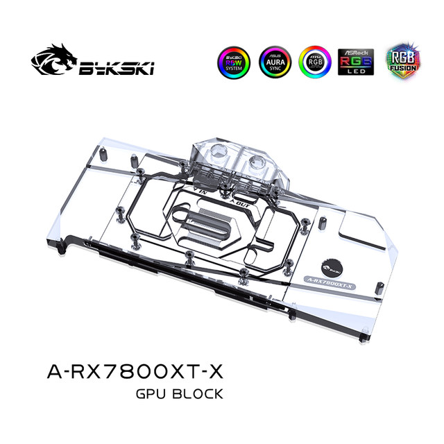 Bykski A-RX7800XT-X graphics card water block public version AMD Radeon RX 7800 XT