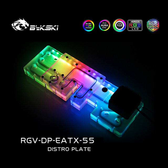 Bykski RGV-DP-EATX-55-P Jiuzhou Fengshen Xuanbing 55 waterway plate ...