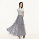 FIVE PLUS skirt women's gauze skirt French high waist A-line skirt super fairy temperament long skirt