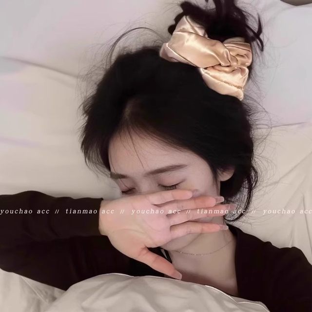 Pillow large intestine hair ring hair rope plus cotton filled sleep satin silk hair