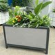 Aluminum flower box, outdoor garden vegetable planting box, balcony flower pot tree planting box, corner frame tile planting box
