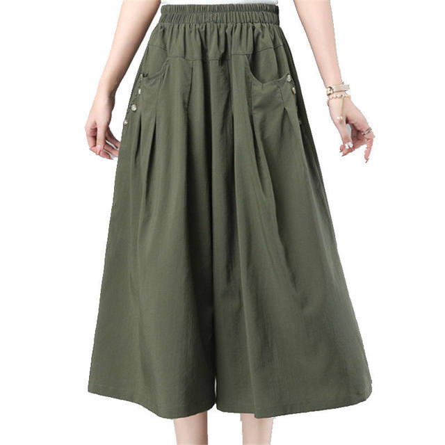 Clearance clearance counter withdraws extra large size fat mm300Jin [Jin equals 0.5kg] loose slimming wide-leg pants for women casual cropped pants for women